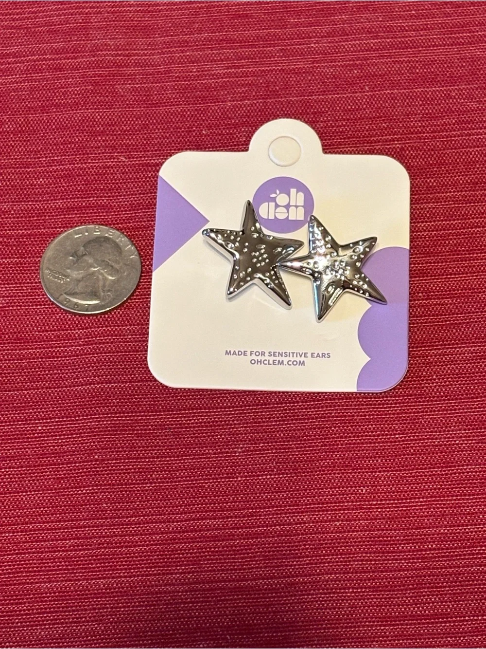 Oh Clem Silver Star Stud Earrings
